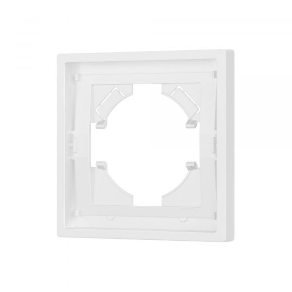 Рамка пластиковая FRM-TENDO-PL-1-WH, Белый, 1 пост