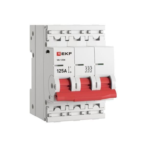 Выключатель нагрузки (ВН) трехполюсный 3P 125А ВН-125N S1253125 PROXIMA EKF