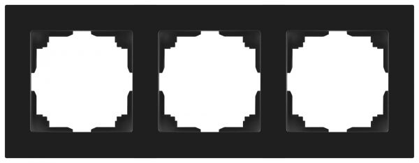 Рамка для розеток и выключателей 3 поста антрацит пластик Intro Accent 6-503-05