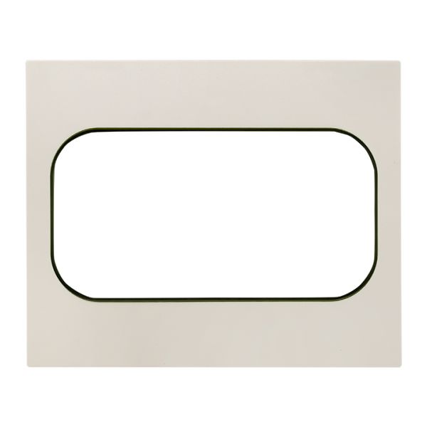 Стокгольм Рамка для розетки 2-местная белая с линией цвета черный