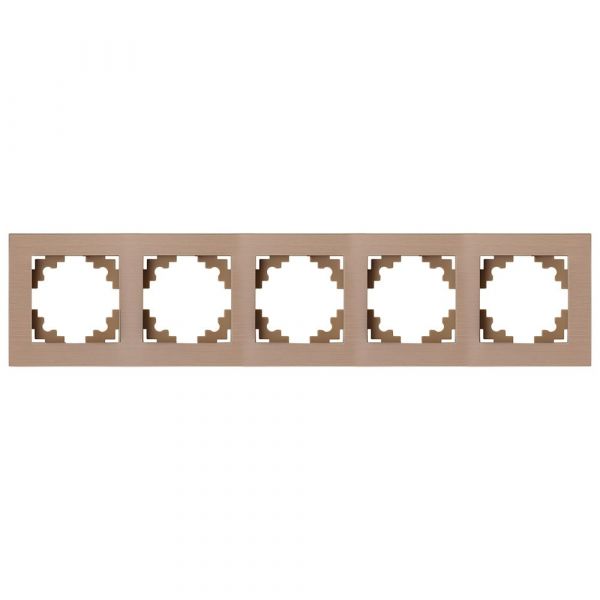 Рамка 5-местная металл серия Катрин шампань STEKKER