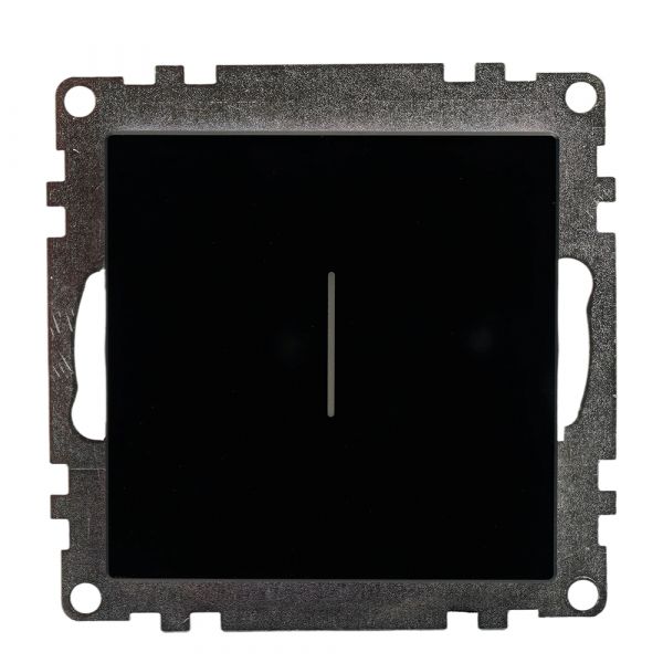 Выключатель 1-клавишный сенсорный (механизм) 250В 2,5А серия Катрин черный STEKKER