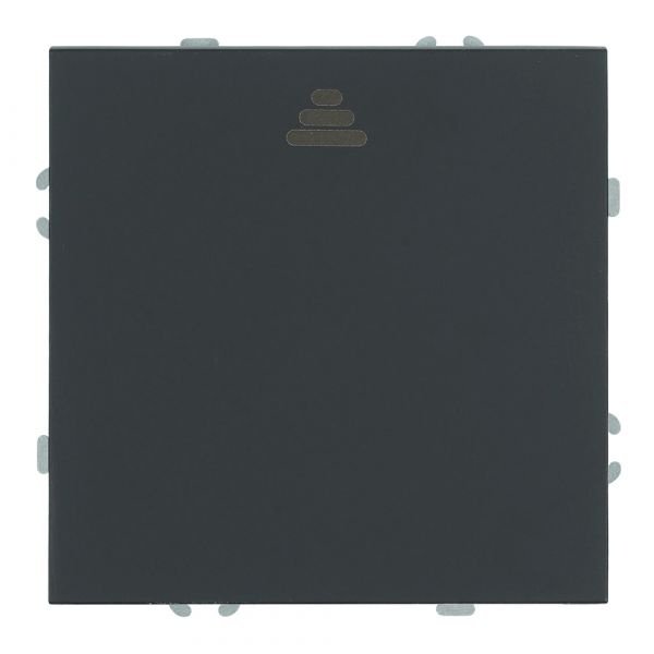 Выключатель одноклавишный самовозвратный (механизм) 250В 10А черный уголь soft touch серия Эмили STEKKER