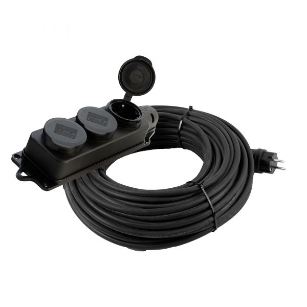 Удлинитель 3-местный с/з КГ 3х1,5мм2 IP44 20 м 16 A Professional PRF03-31-3-20