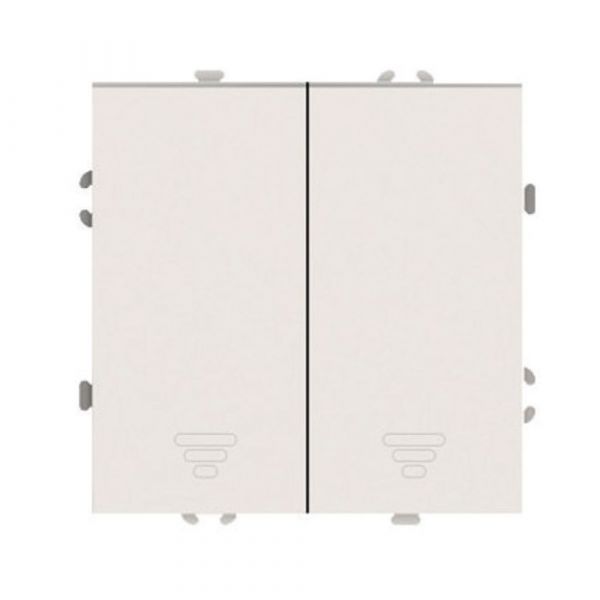 Выключатель двухклавишный самовозвратный (механизм) 250В 10А кашемир soft touch серия Эмили STEKKER