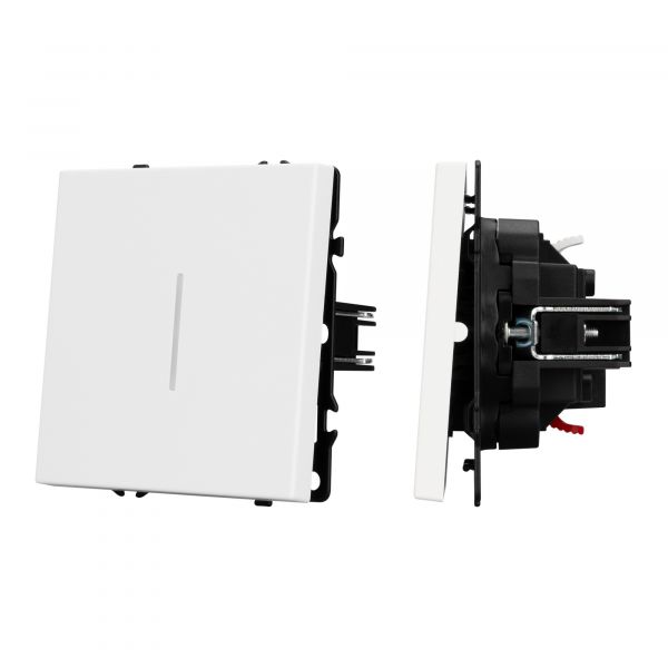 Механизм выключателя одноклавишный проходной LED SWT-NOBE-MKP1-SFPL-L-WH 230V, 10A, Белый, 1 пост