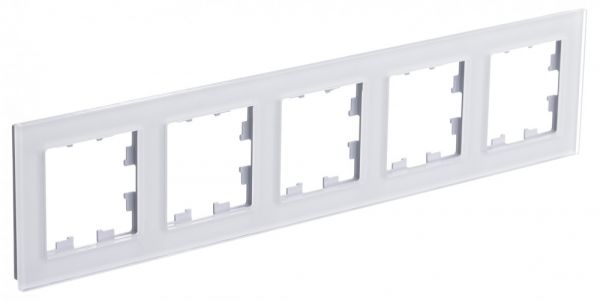 ATLASDESIGN NATURE рамка пятипостовая, ОРГАНИЧЕСКОЕ СТЕКЛО БЕЛЫЙ