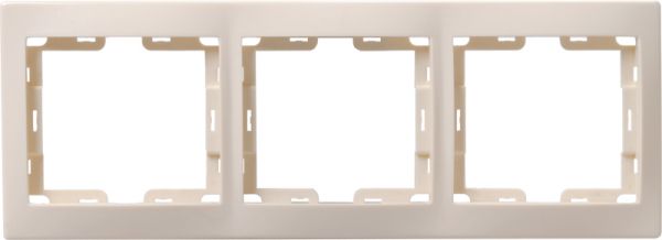 KVARTA Рамка 3-местная вертикальная РВ-3-ККм кремовый GENERICA