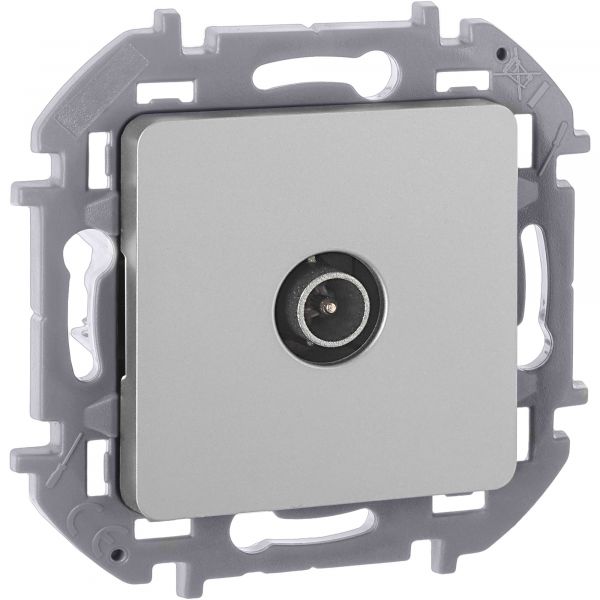 Розетка TV проходная алюминий INSPIRIA