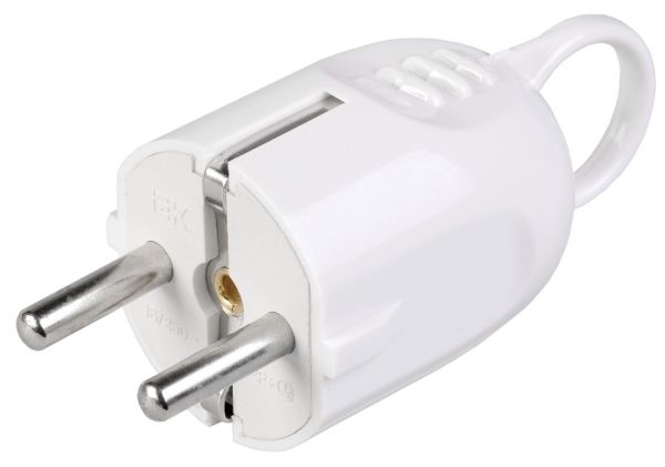 Евровилка угловая с ушком белая 16 А