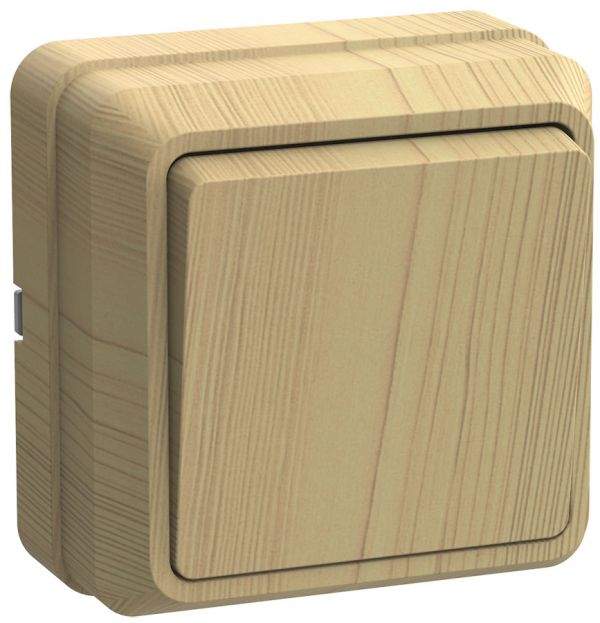 OKTAVA Выключатель 1-клавишный для открытой установки 10А ВС20-1-0-ОС сосна GENERICA