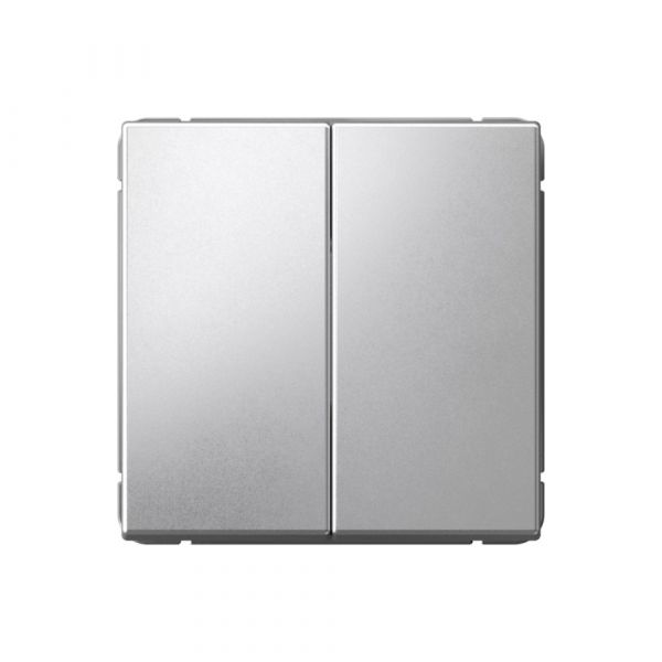 ARTGALLERY 2-клавишный ВЫКЛЮЧАТЕЛЬ КНОПОЧНЫЙ, 10АХ, механизм, быстрозажимные клеммы, АЛЮМИНИЙ