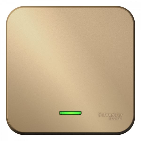 Выключатель BLANCA одноклавишный наружный (схема 1) с подсветкой и изоляционной пластиной 10а 250b титан