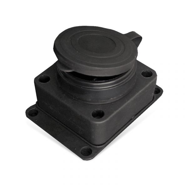 Розетка настенная с заглушкой c заземлением каучук 16А 250В IP44еврослот