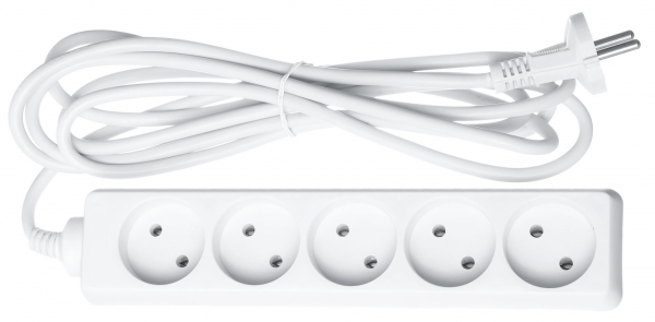 Удлинитель 61 311 NPE-S-05-300-X-2x1 без заземления 5 гнезда 3м 16А ПВС 2х1.00