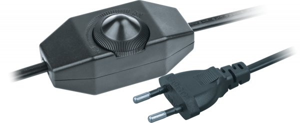 Шнур NPS-FS02-170-2x0.5-BL 1.7м с выключателем диммером черный