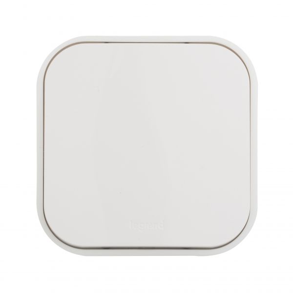 Выключатель 1-клавишный для открытой установки 10Абелый QUTEO