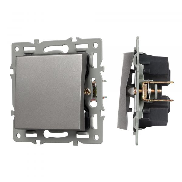 Механизм выключателя одноклавишный перекрёстный SWT-MKX1-PL-GR 250V, 16A