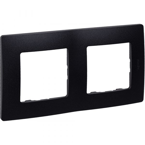 Рамка 2-местная антрацит ETIKA