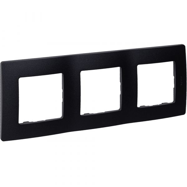 Рамка 3-местная антрацит ETIKA
