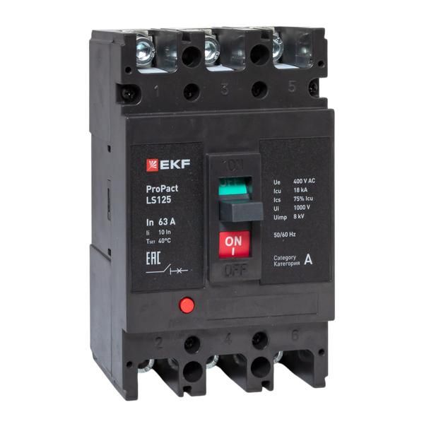 LS125 18кА 3P 63А ProPact EKF
