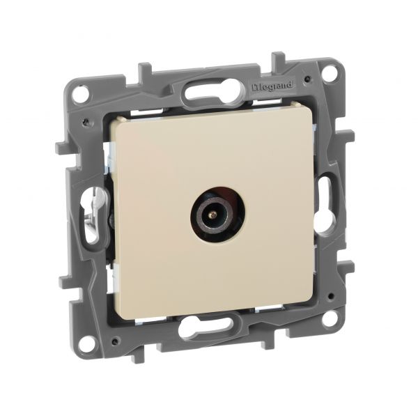 Розетка TV оконечная слоновая кость ETIKA