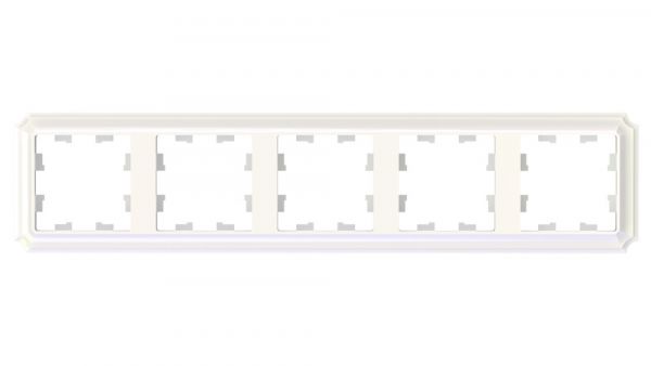 ATLASDESIGN ANTIQUE 5-постовая рамка, универсальная, ЖЕМЧУГ