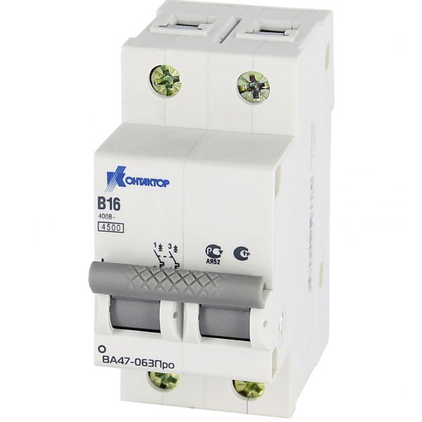 Выключатель автоматический двухполюсный 32A С ВА47-063Про 4.5kA