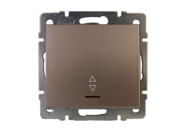 Выключатель RAIN проходной с подсветкой бронза матовая механизм