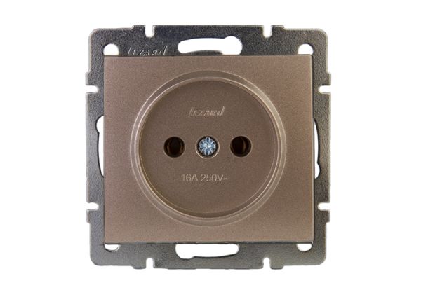 Розетка RAIN без заземления керамика бронза матовая механизм