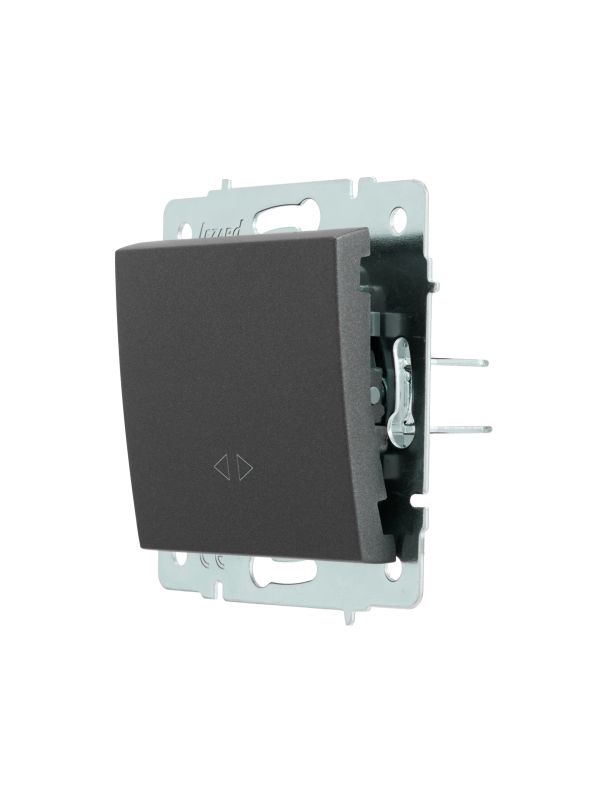 Выключатель RAIN промежуточный черный графит матовый механизм