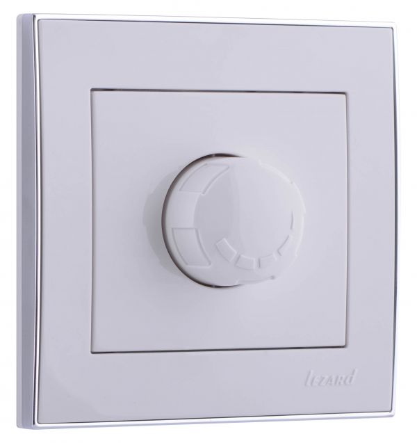 RAIN Диммер 800Вт белый с боковой вставкой хром