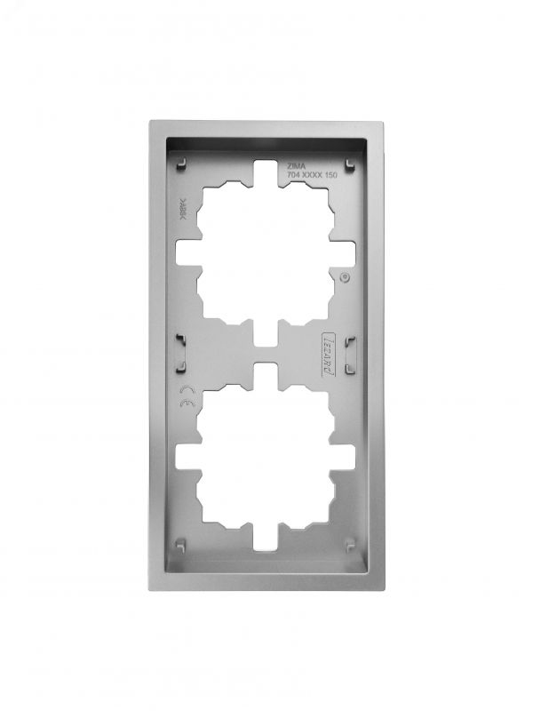 ZIMA Рамка 2-ая универсальная, серый матовый Lezard 704-7400-147