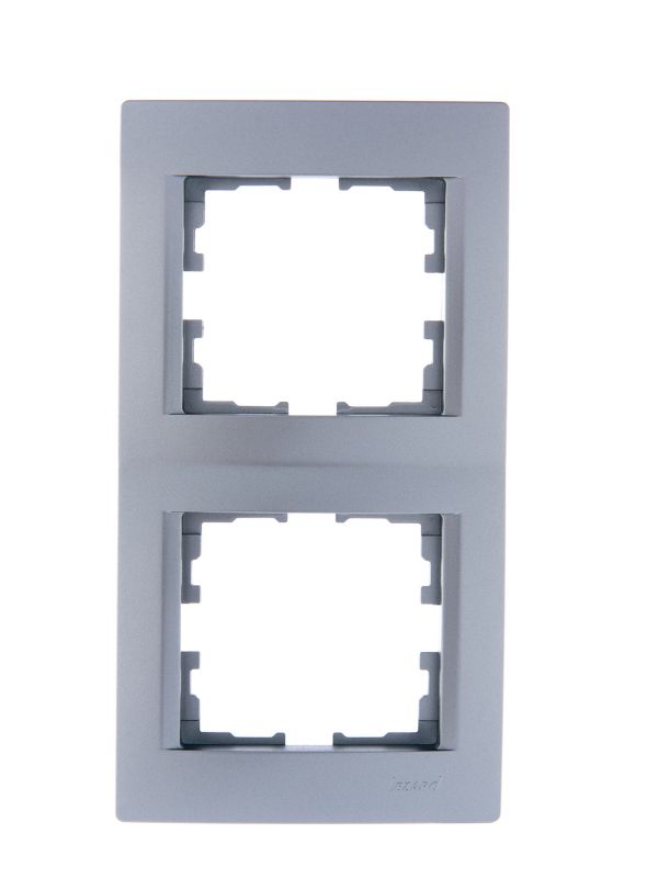 KARINA Рамка 2-ая вертикальная б/вст матовое серебро (10шт/120шт)