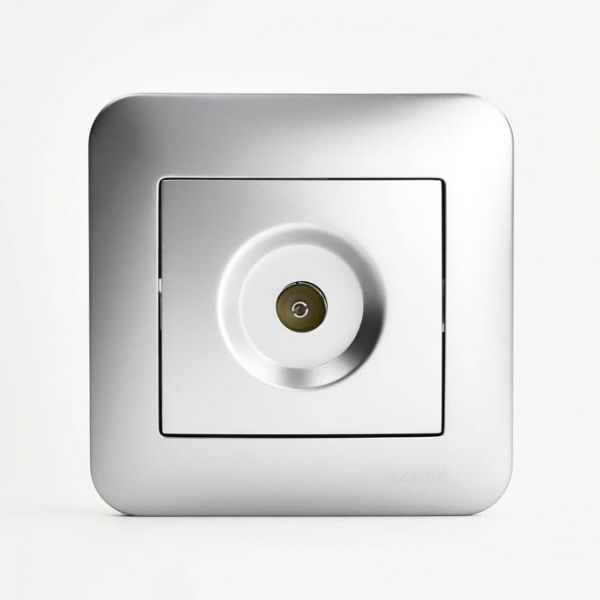 KARINA Розетка ТВ оконечная матовое серебро (10шт/120шт)