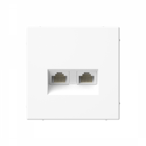 ARTGALLERY РОЗЕТКА двойная компьютерная RJ45+RJ45, кат. 5е, механизм, ЛОТОС