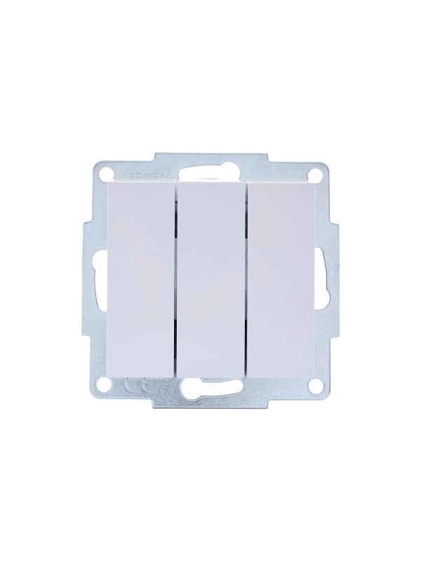 VESNA Выключатель тройной белый