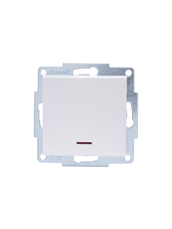 VESNA Выключатель с подсветкой белый