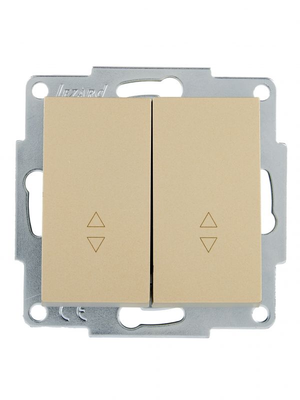 VESNA Выключатель проходной двойной золото