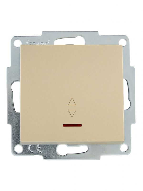 VESNA Выключатель проходной с подсветкой золото