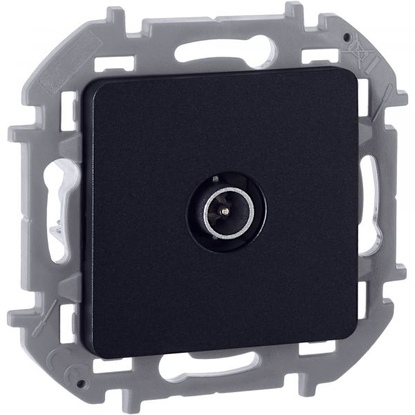 Розетка TV проходная антрацит INSPIRIA