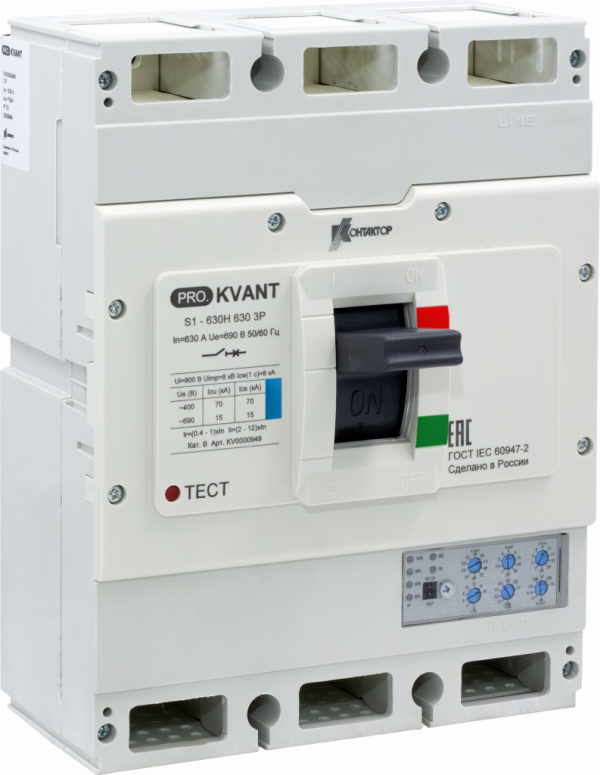 Выключатель автоматический PRO.KVANT S1-800S 3P 800A 50 kA