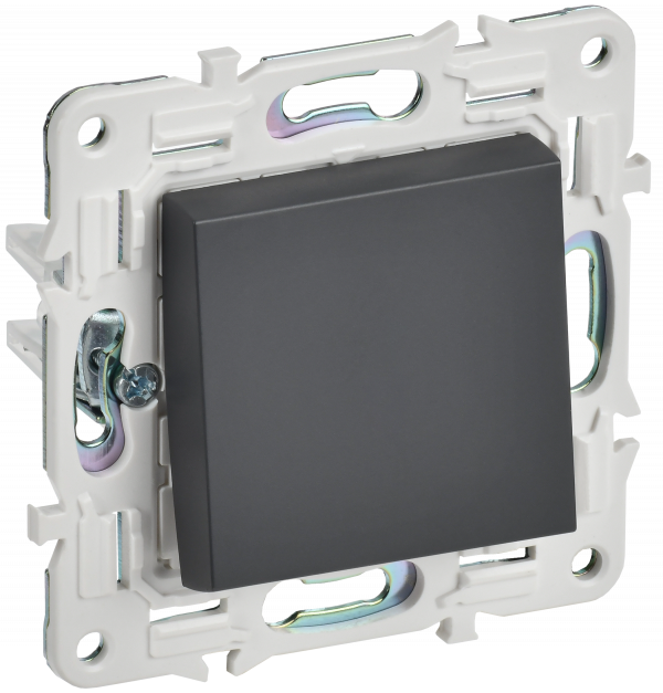 SKANDY Выключатель 1-клавишный 10А SK-V01T титан IEK