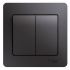 GLOSSA выключатель 2-клавишный в сборе сх.5 графит