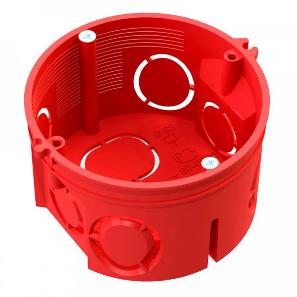 Коробка установочная 80-0501 С безгалогенная (HF) 64х40 с саморезами без соединителя