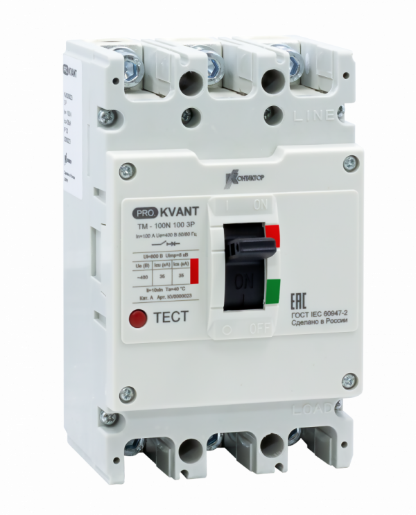 Выключатель автоматический PRO.KVANT TM-100H 3P 40A 70 kA