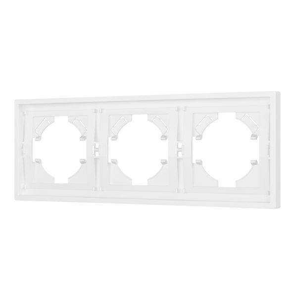 Рамка пластиковая FRM-TENDO-PL-3-WH, Белый, 3 поста