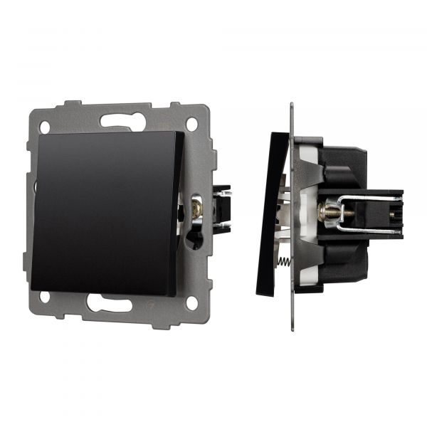 Механизм выключателя одноклавишный самовозвратный SWT-MKR1-PL-BK-V 250V, 10A