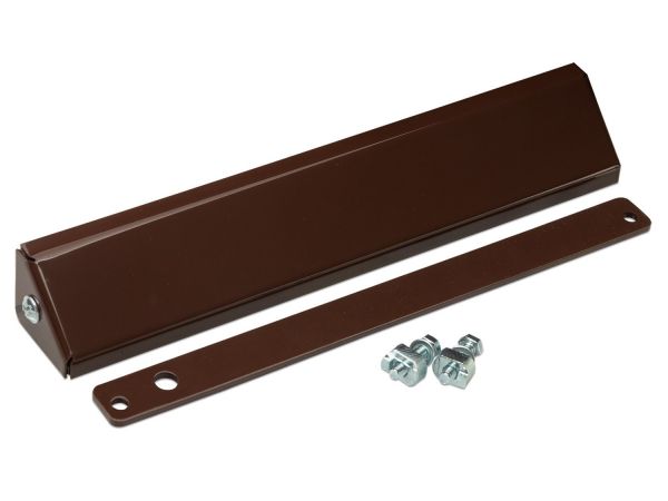 Комплект монтажа для крепления замка AL-200 на L-образном уголке с декоративным кожухом и планкой М200, цвет коричневый