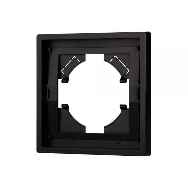 Рамка пластиковая FRM-TENDO-PL-1-BK, Чёрный, 1 пост